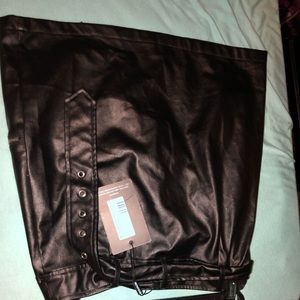 Faux Leather Skirt